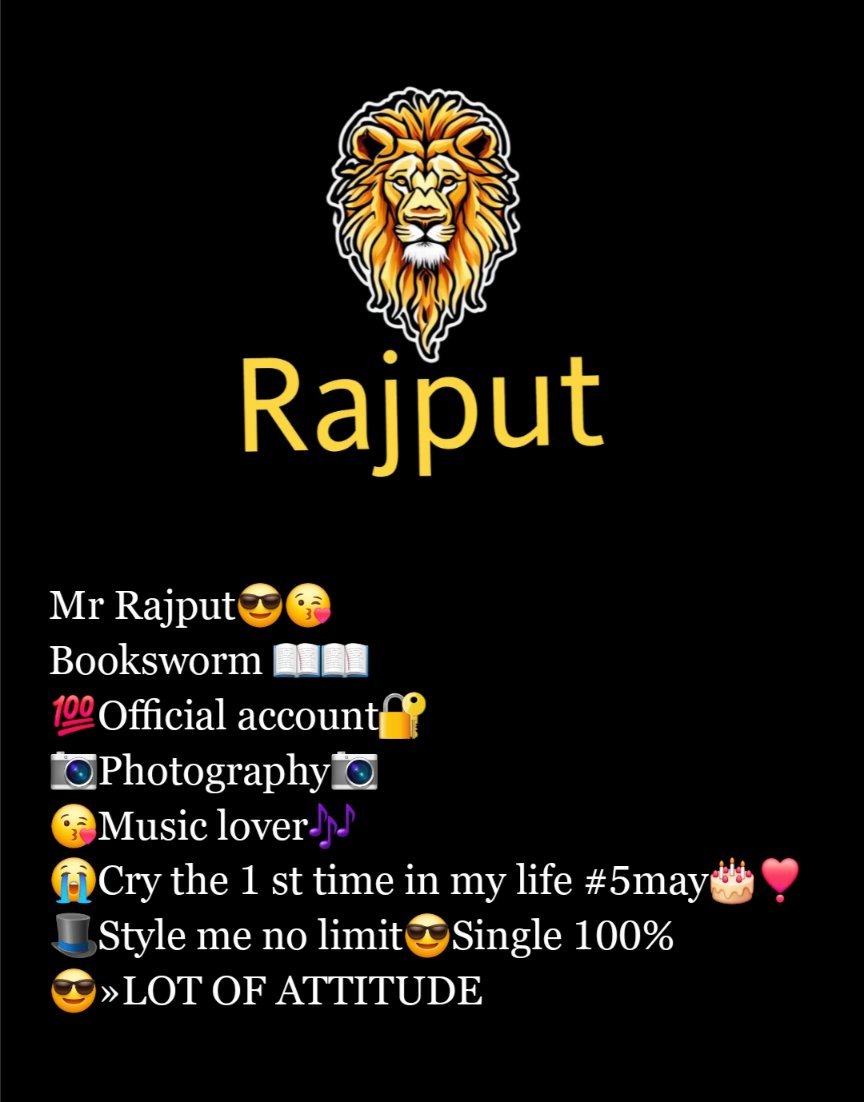 Instagram Bio For Rajput Boys