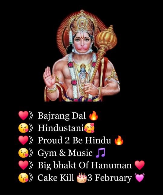 Jay Hanuman Ji Bio For Instagram