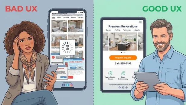 UX-Focused Website Design for Contractors and Builders